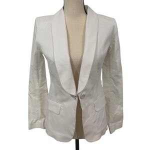 Chaiken Tuxedo Jacket Blazer Ivory Cream Size 4 Flaw